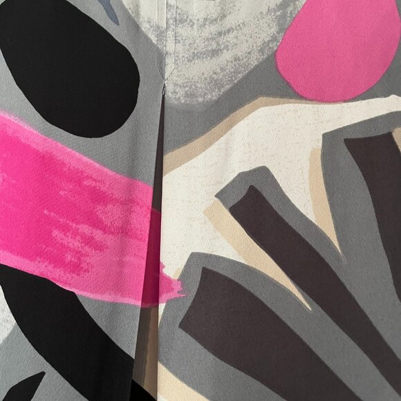 Abstract Tunic Black Pink Red White Tan Gray Sleeveless - Picture 11 of 16